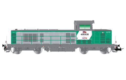 Jouef HJ2442 INFRA 4-achsige Diesellokomotive BB 66400 grün Ep.VI
